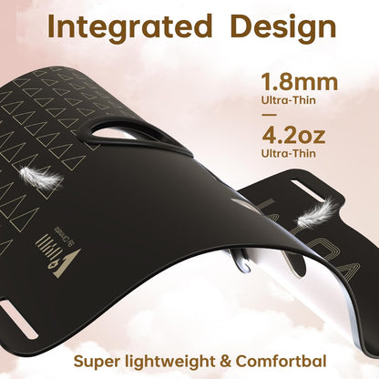 VYM Red Light Therapy Face Mask – 292 LED Cordless Infrared Light Therapy Mask for Face & Neck, Ultra-Lightweight Professional Skincare Device for Home & Travel, 2mm Thin Design – Black