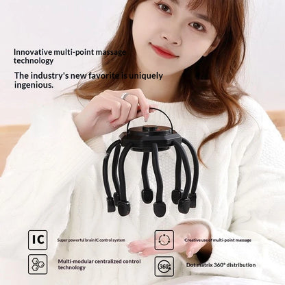 Electric Scalp & Head Massager – Intelligent Multi-Dimensional Head Massage Claw for Stress Relief, Headache Relaxation & Full Scalp Stimulation